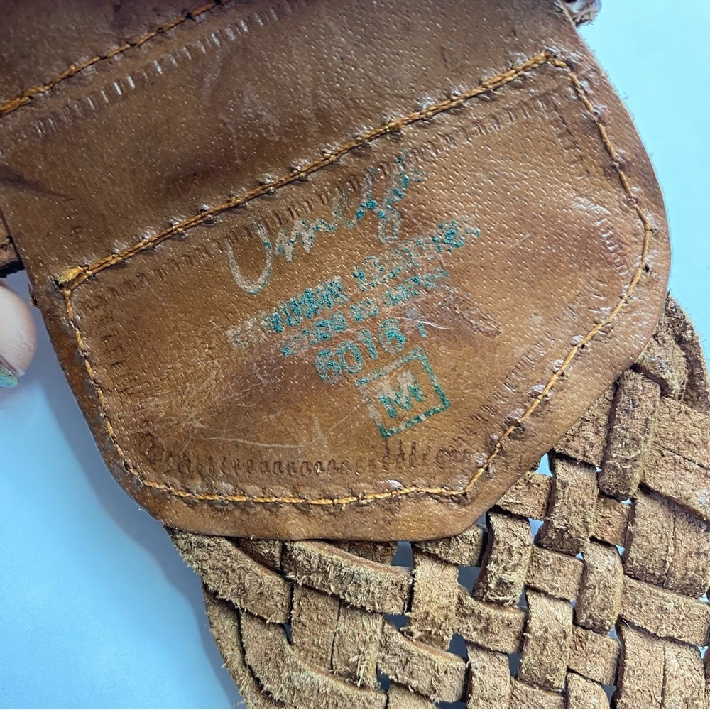 NWT Vintage Omega Woven Leather Extra Wide Boho Belt - Picture 5 of 9